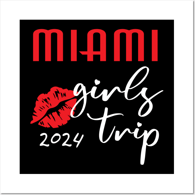 Miami Girls Vacation trip 2024 Party Outfit Wall Art by Prints by Hitz